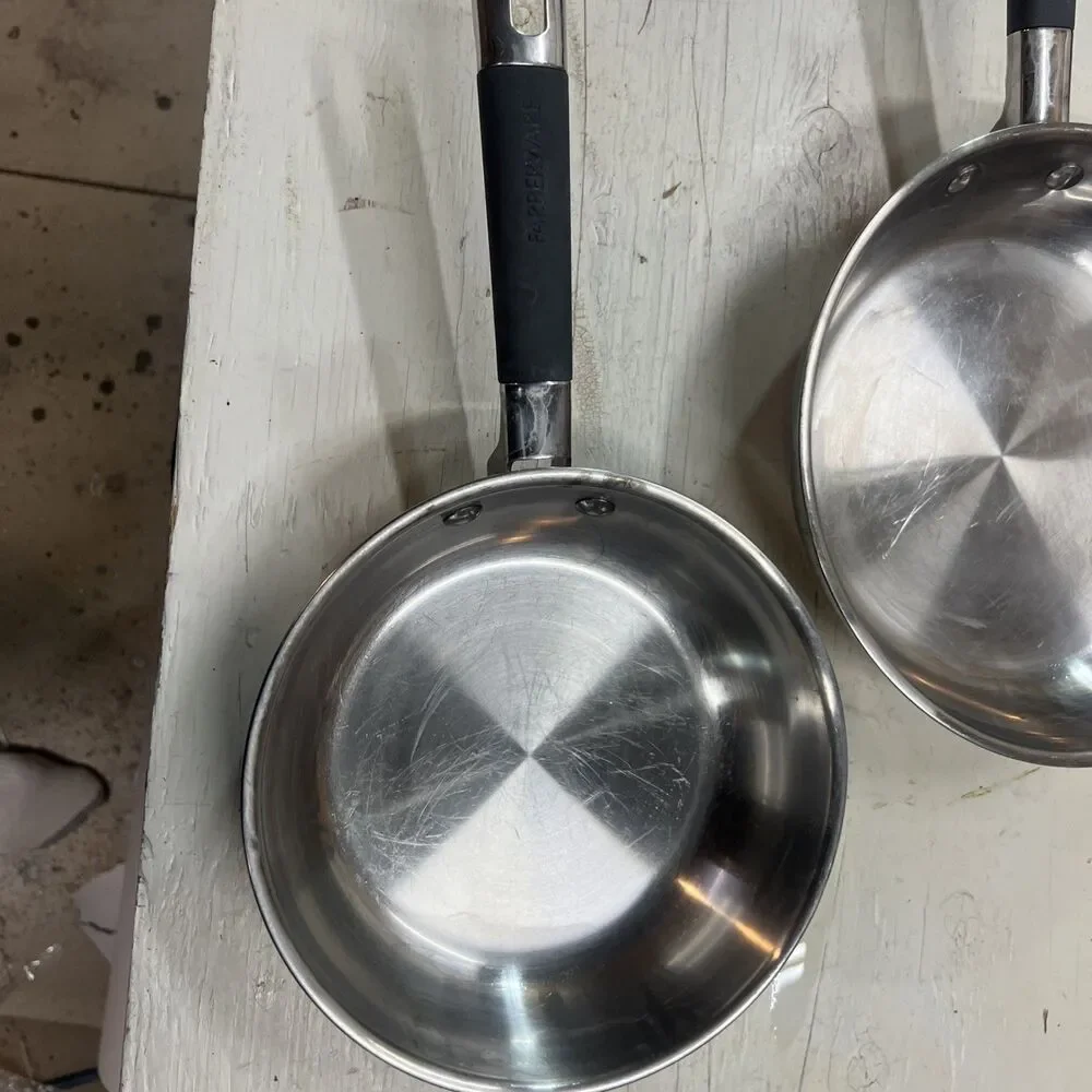 Farberware Millennium Skillet Frying Pans 18/10 Stainless Steel Set Lot Of 2